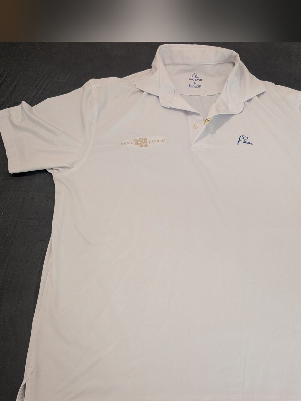 RHOBACK White Polo Large Embroidered (Basil Hayden)